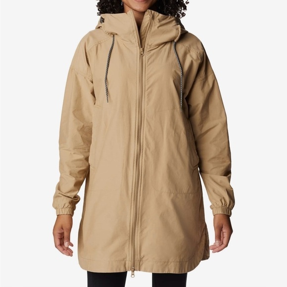 Columbia Women's Little Fields Tan Long Jacket Size Medium NWOT - Picture 1 of 13